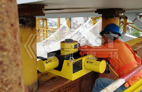 Arrangement of 3D Adjustment Hydraulic Cylinders