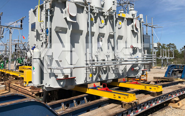 Heavy-Duty Hydraulic Skidding Systems for Skidding and Positioning of Large Transformers