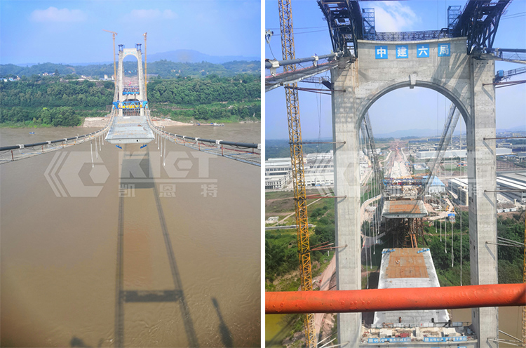 Steel box girder lifting site