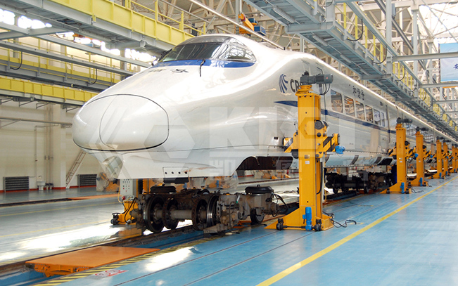 Mechanical Locomotive Jacking System for High-Speed Train Head Maintenance and Lifting