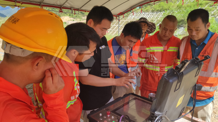 On-site arrangement by Canete engineers before construction
