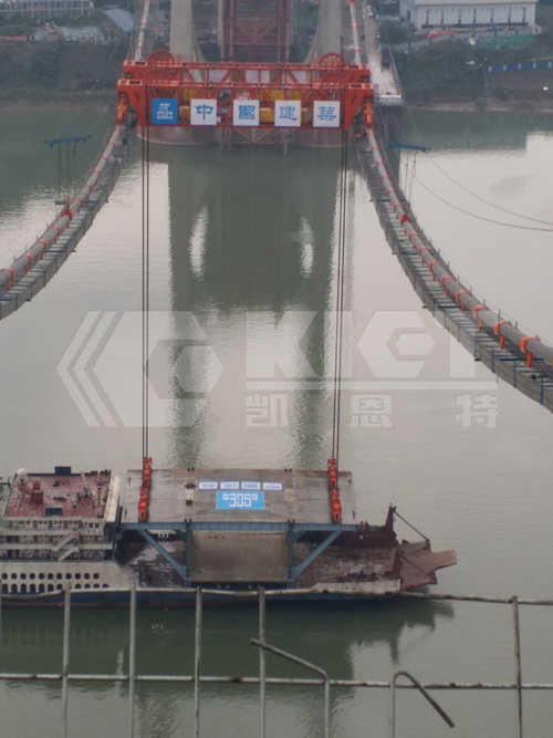 Synchronous lifting of steel beams