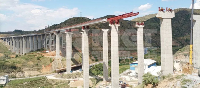 Walking Type Synchronous Pushing Hydraulic Jack Construction at Qiaodian Bridge