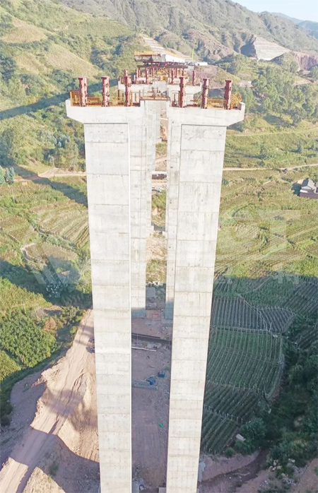 The bridge deck stands 79 m above the ground.