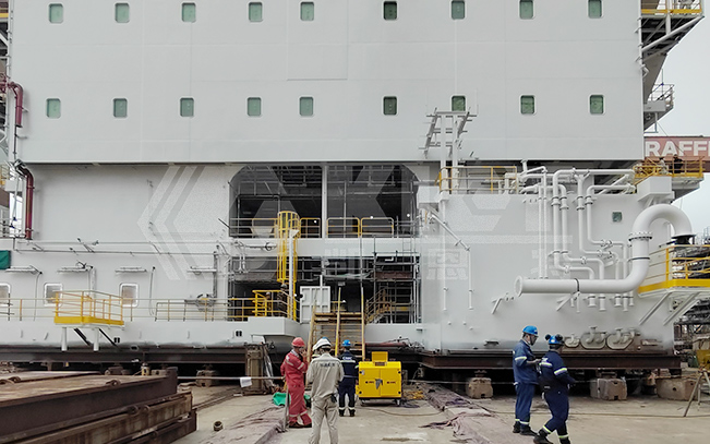 Synchronous Weighing Hydraulic System - On-site Application for Ship Block Weighing Project
