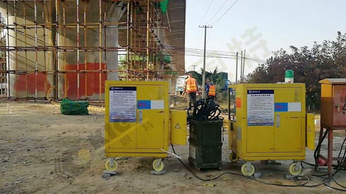 Frequency conversion synchronous lifting system for highway deviation correction Frequency conversion synchronous lifting system for highway deviation correction