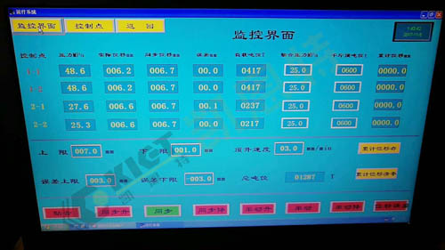 Frequency conversion synchronous lifting system operation interface Frequency conversion synchronous lifting system operation interface