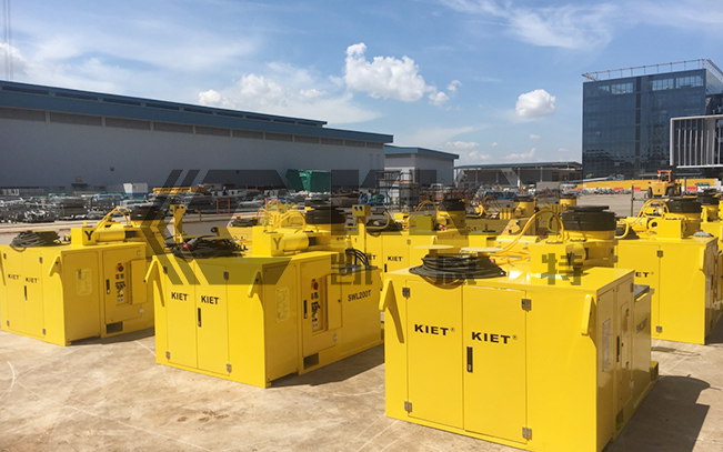 Successful Delivery and Service of 8 Sets of Fully Automatic 3D Adjustment Hydraulic Equipment Ordered by Singapore SembCorp Marine