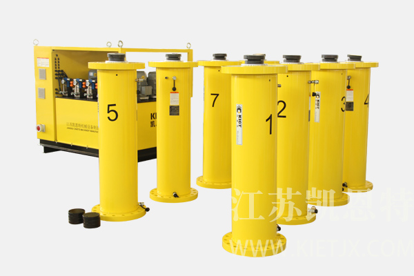 Double acting high tonnage hydraulic jack