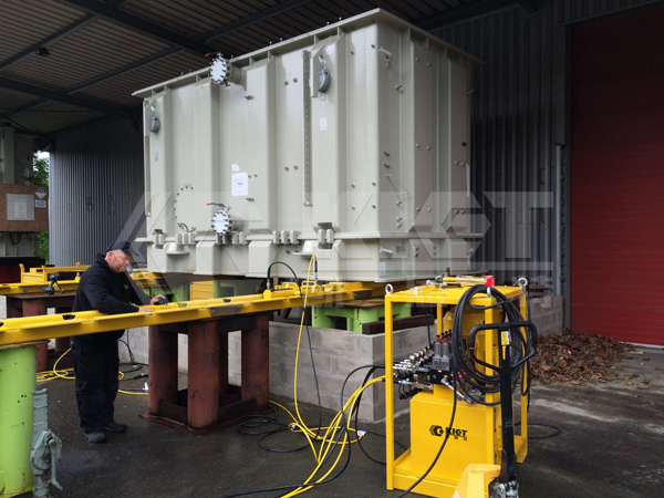Light-Duty Skidding System for Synchronized Transformer Positioning