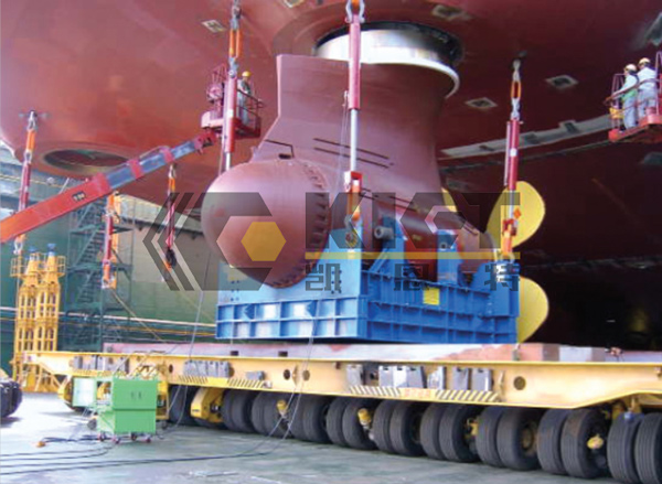 Pulling Hydraulic Jacks for Synchronous Propeller Lifting and Installation in Shipyards