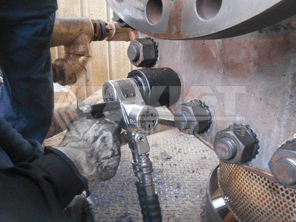 Driven Hydraulic Torque Wrench for Bolt Pre-Tightening in Large-Scale Equipment