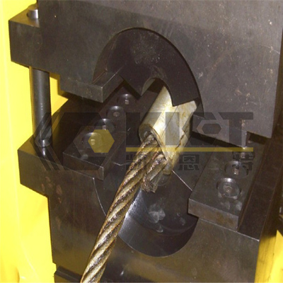 Wire rope pressing machine aluminum sleeve pressing