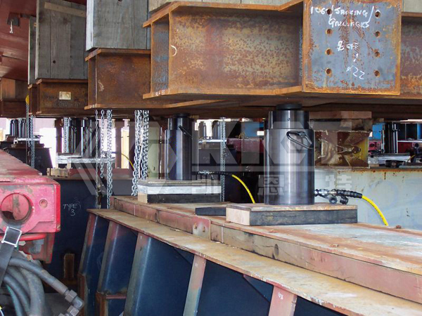 Single-Acting Aluminum Hydraulic Cylinders for Lifting and Installing Large Steel Structures
