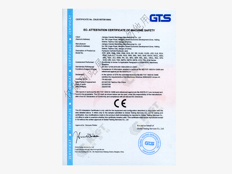 CE-Certified Hydraulic Cylinders