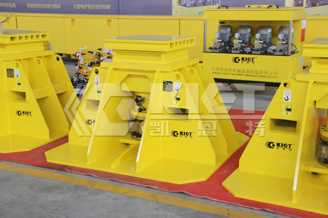 PLC multi-point synchronous weighing equipment is equipped with 300T mechanical support piers  
