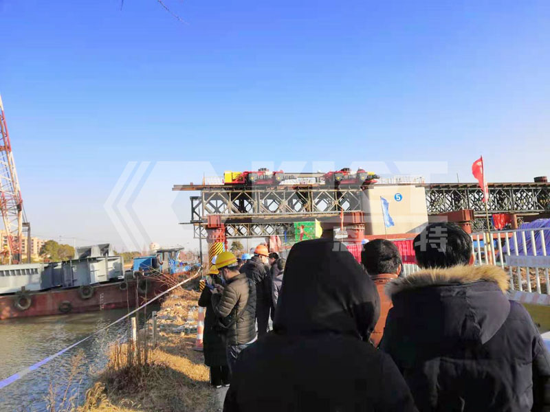 Steel structure box girder transported to nearby