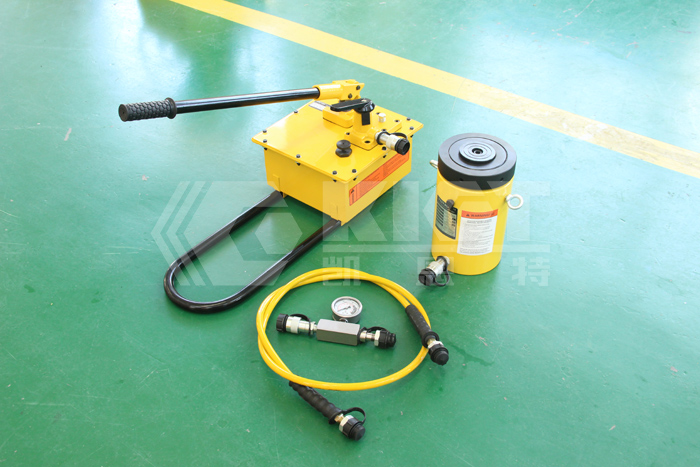 100T single-acting self-locking hydraulic jack with P460 hand pump