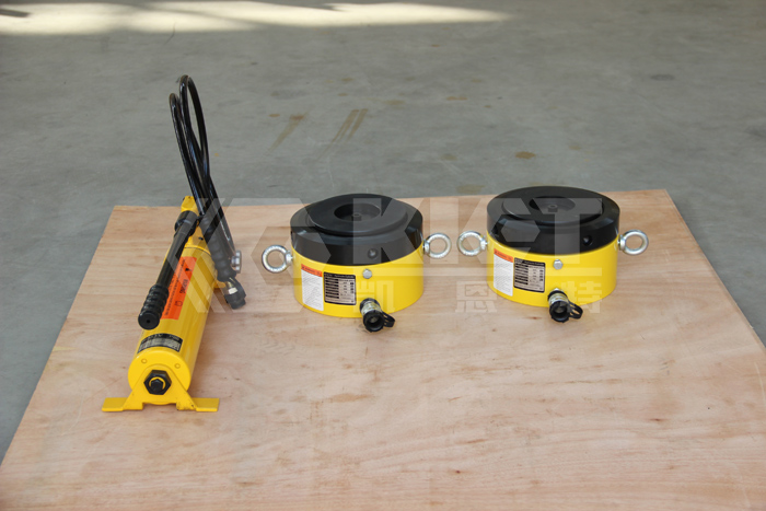 200T Low Profile Self-Locking Hydraulic Jack Matching P80 Hand Pump