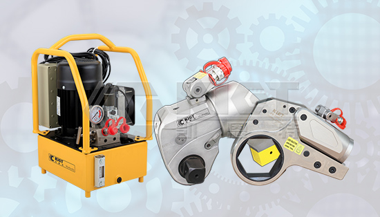 Configuration scheme for hydraulic torque wrenches and electric hydraulic pumps