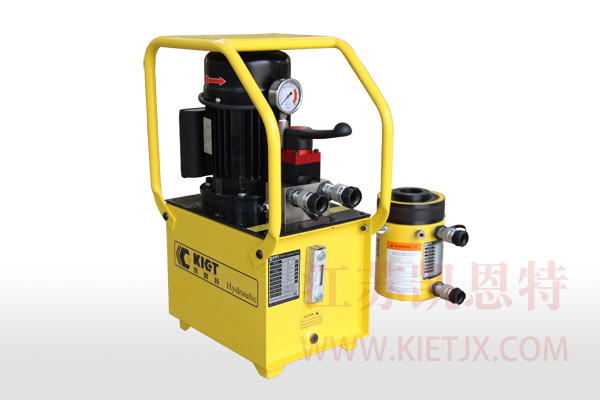 Used in conjunction with double acting hollow plunger hydraulic cylinders【0.75KW、Manual valve】