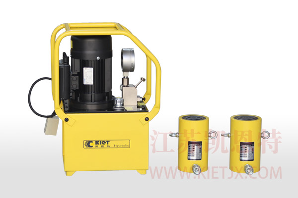 Used in conjunction with 2 units single acting hydraulic cylinders (One drive two)【0.75KW、Manual valve】