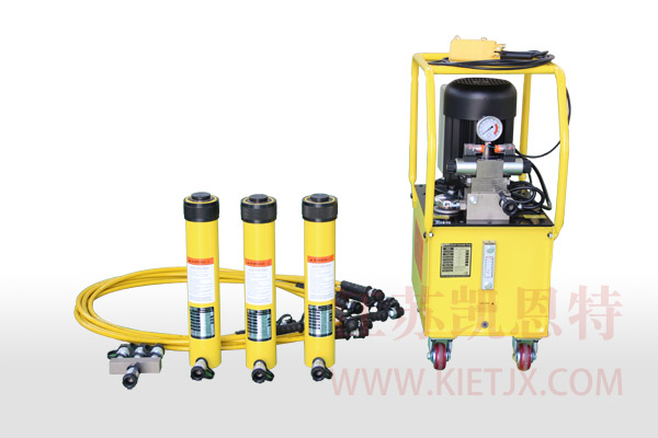 Used in conjunction with 3 units single acting hydraulic cylinders (One drive three)【2.2KW、Manual valve】