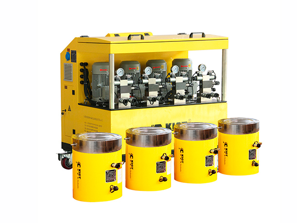 Hydraulic weighing synchronous lifting system