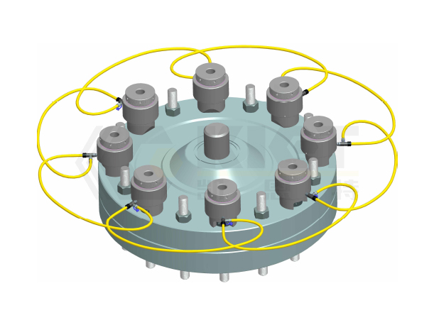 Ultra high pressure Interchangeable Head Hydraulic Bolt Tensioner
