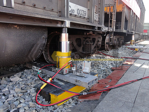 Locomotive rerailing hydraulic system