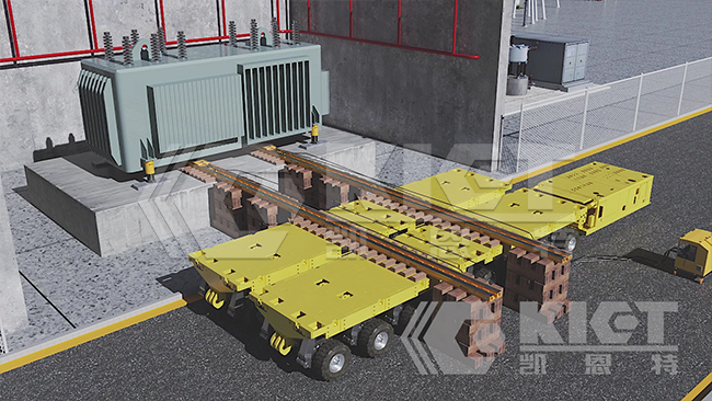 重型滑移液压系统用于变压器安装精确定位