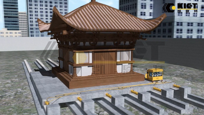 古建筑同步平移 房屋平移动画